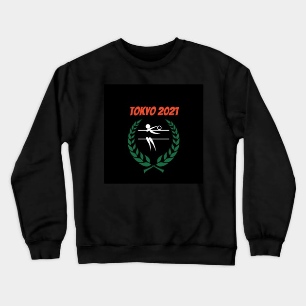 Volleyball Tokyo 2021 Olympics Crewneck Sweatshirt by Slick T's